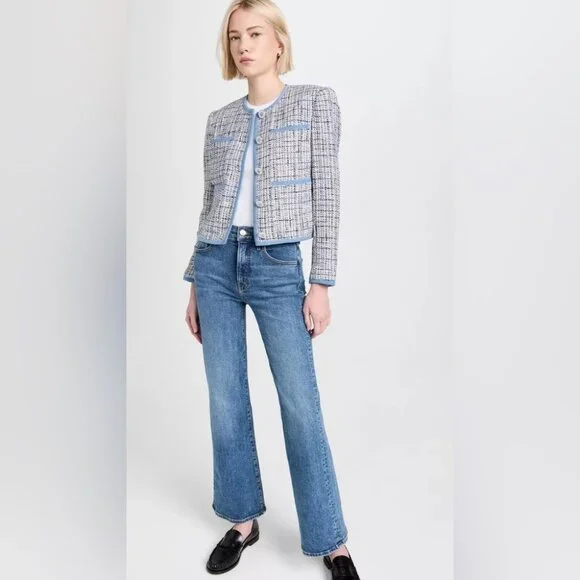 NEW Veronica Beard Darla Tweed Lady Jacket Blazer in Blue Multi | size 4 - Picture 4 of 14